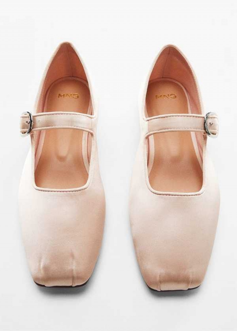 Mango Satin Ballerinas With Přezkou | MNG-23373