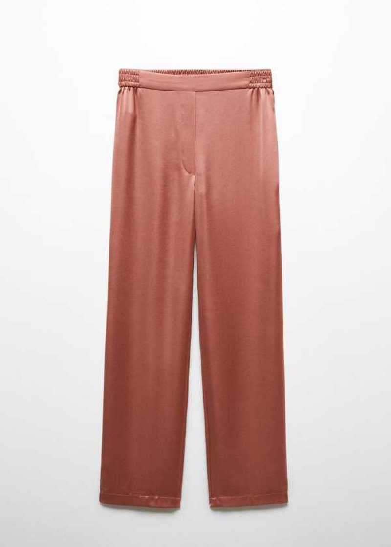 Mango Satin Pants With Elastic Pasem | MNG-24309