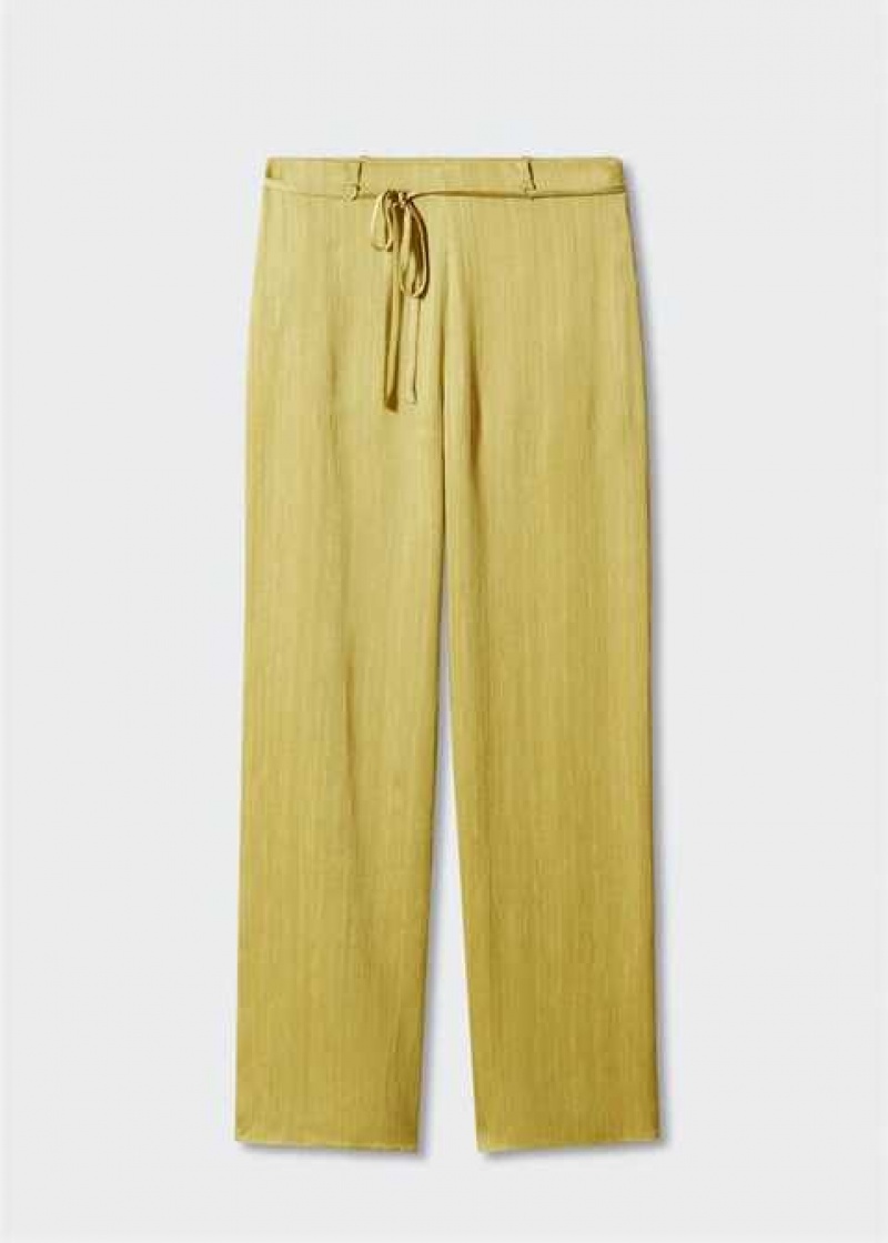 Mango Satin Plisovaný Pants | MNG-24457