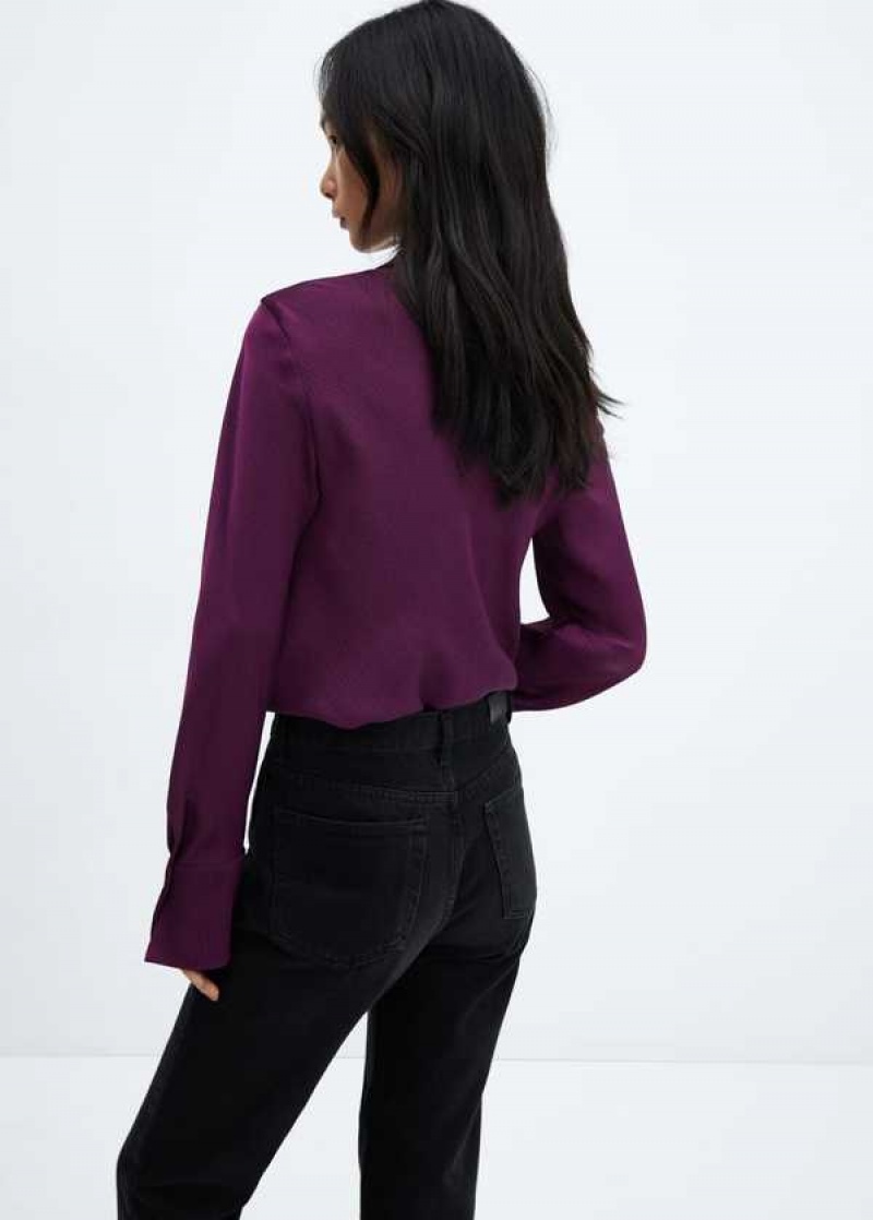 Mango Satin Textured Shirt | MNG-25279