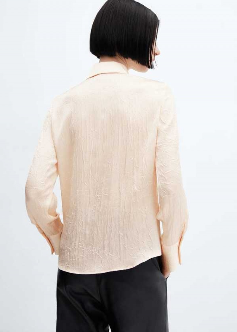 Mango Satin Textured Shirt | MNG-25389