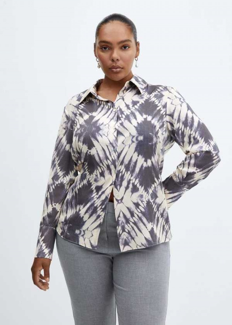 Mango Satin Tie-dye Shirt | MNG-25221