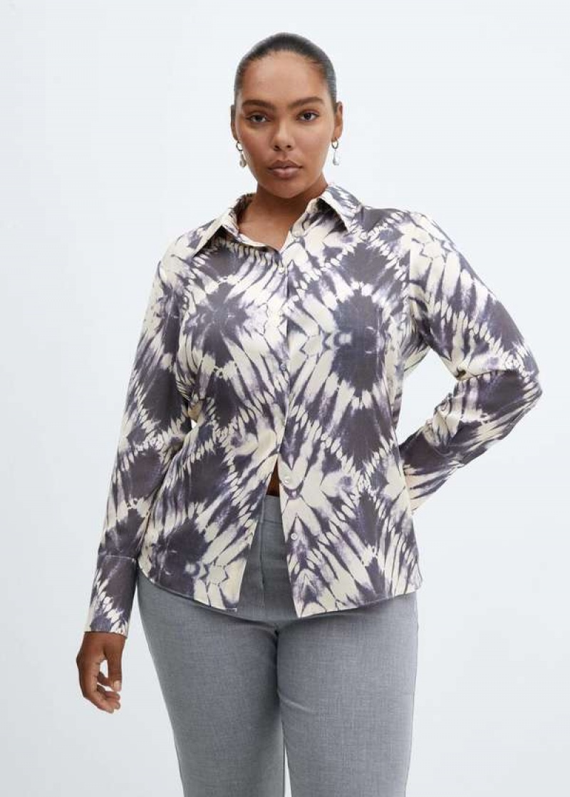 Mango Satin Tie-dye Shirt | MNG-25222