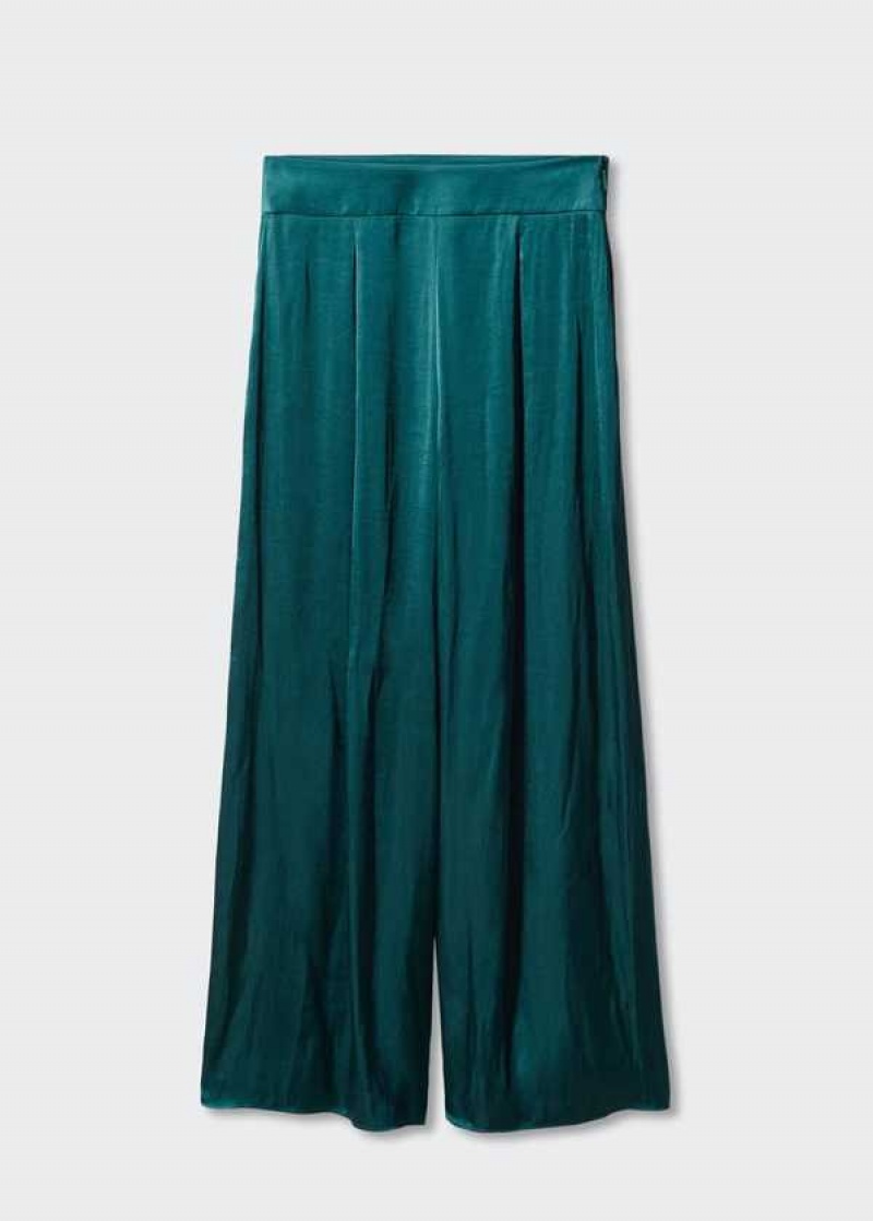 Mango Satin Wideleg Trousers | MNG-24388