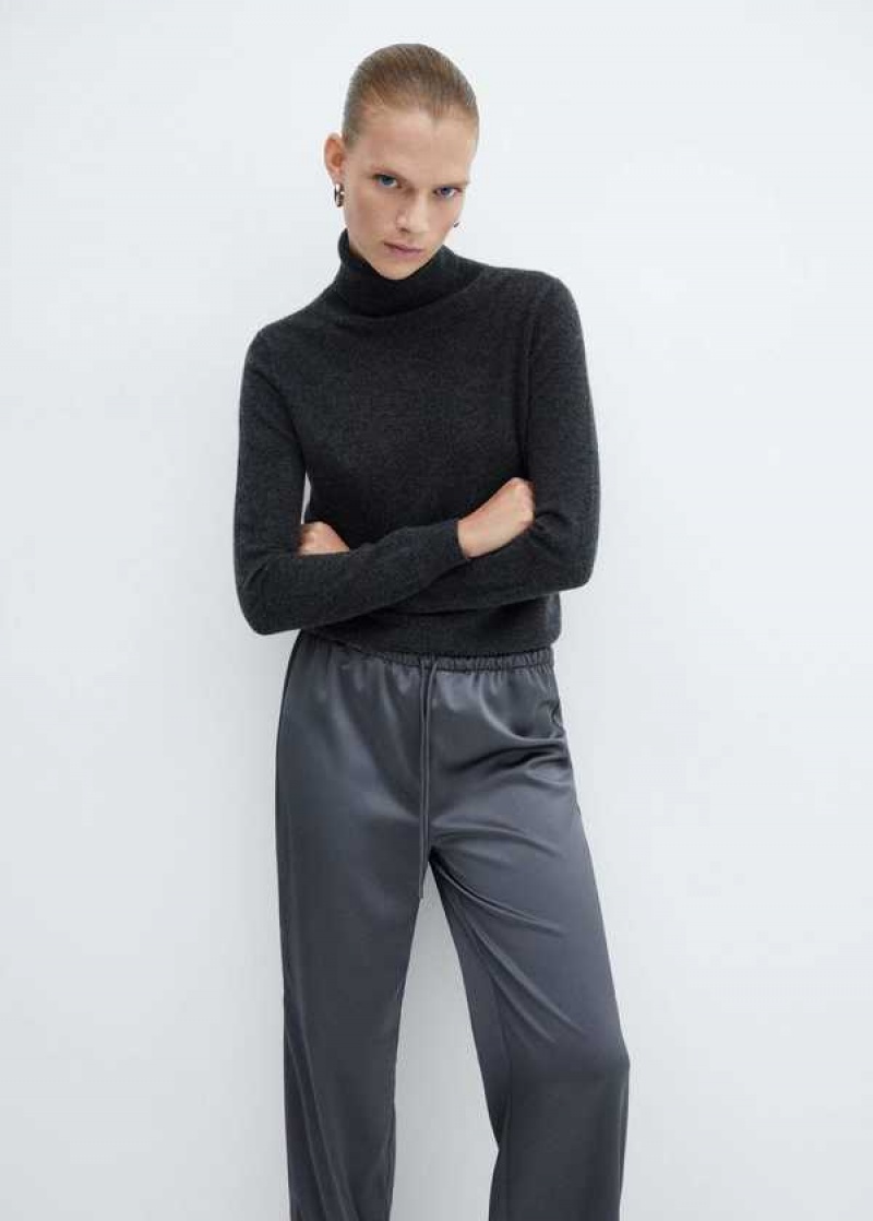 Mango Satin-finish Elastic Pasem Pants | MNG-24302