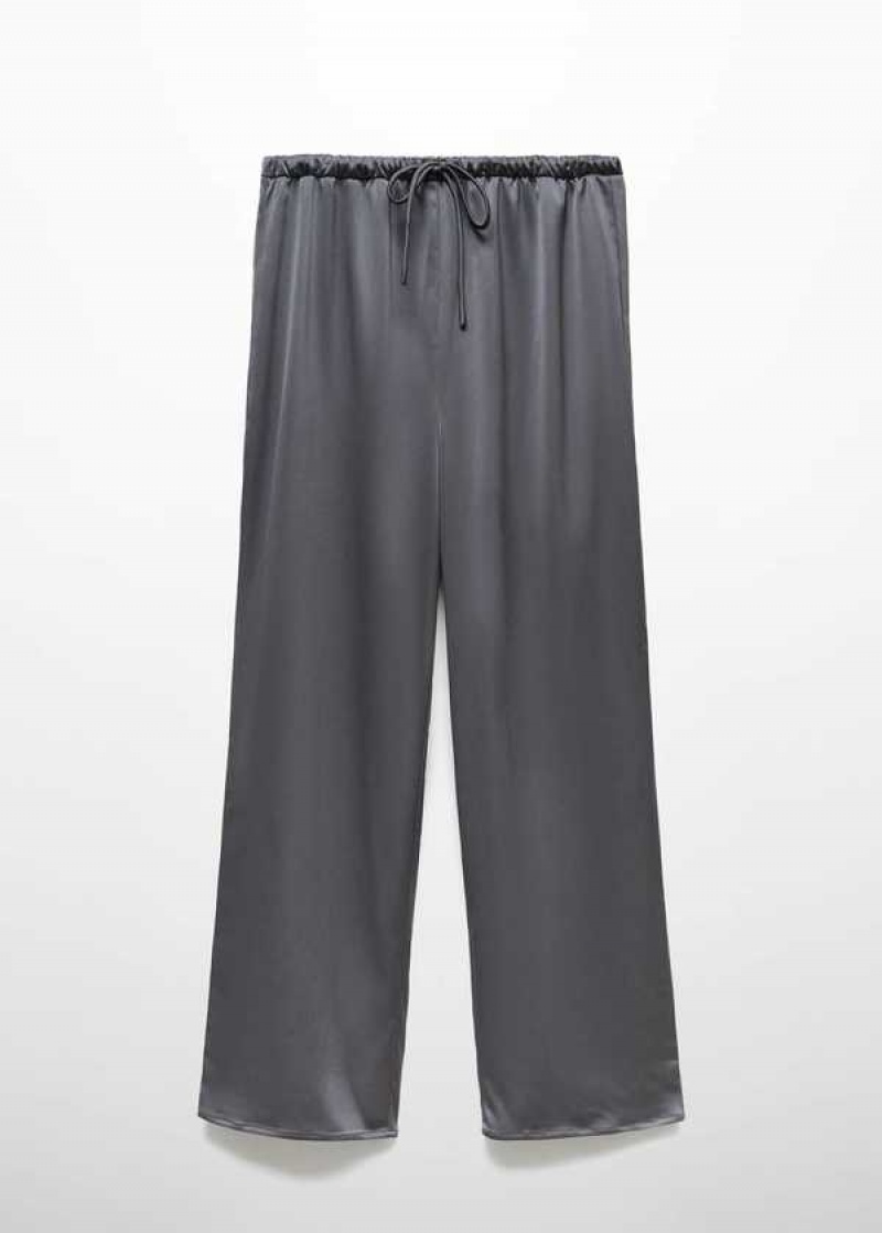 Mango Satin-finish Elastic Pasem Pants | MNG-24302