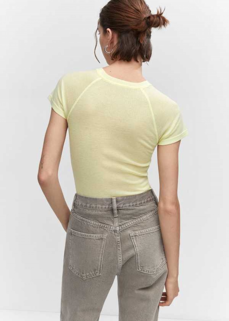 Mango Seam Detail T-shirt | MNG-25043