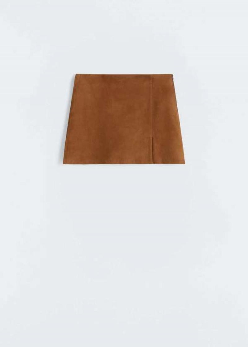 Mango Semišové Mini-skirt | MNG-24045