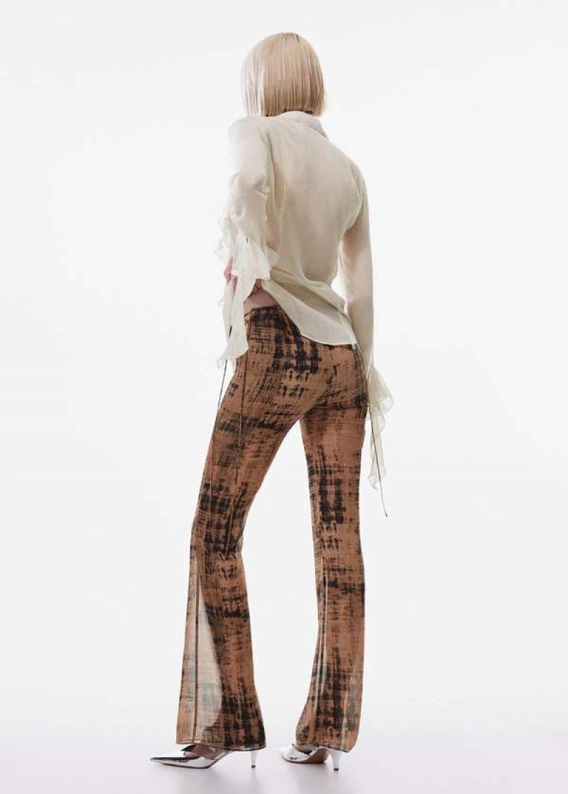 Mango Semi-transparent Printed Pants | MNG-24387