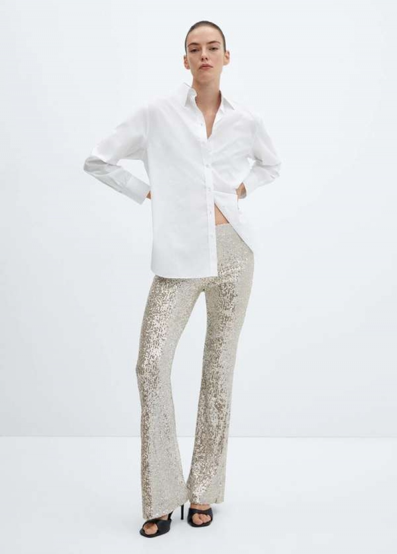 Mango Sequin Flared Trousers | MNG-24490