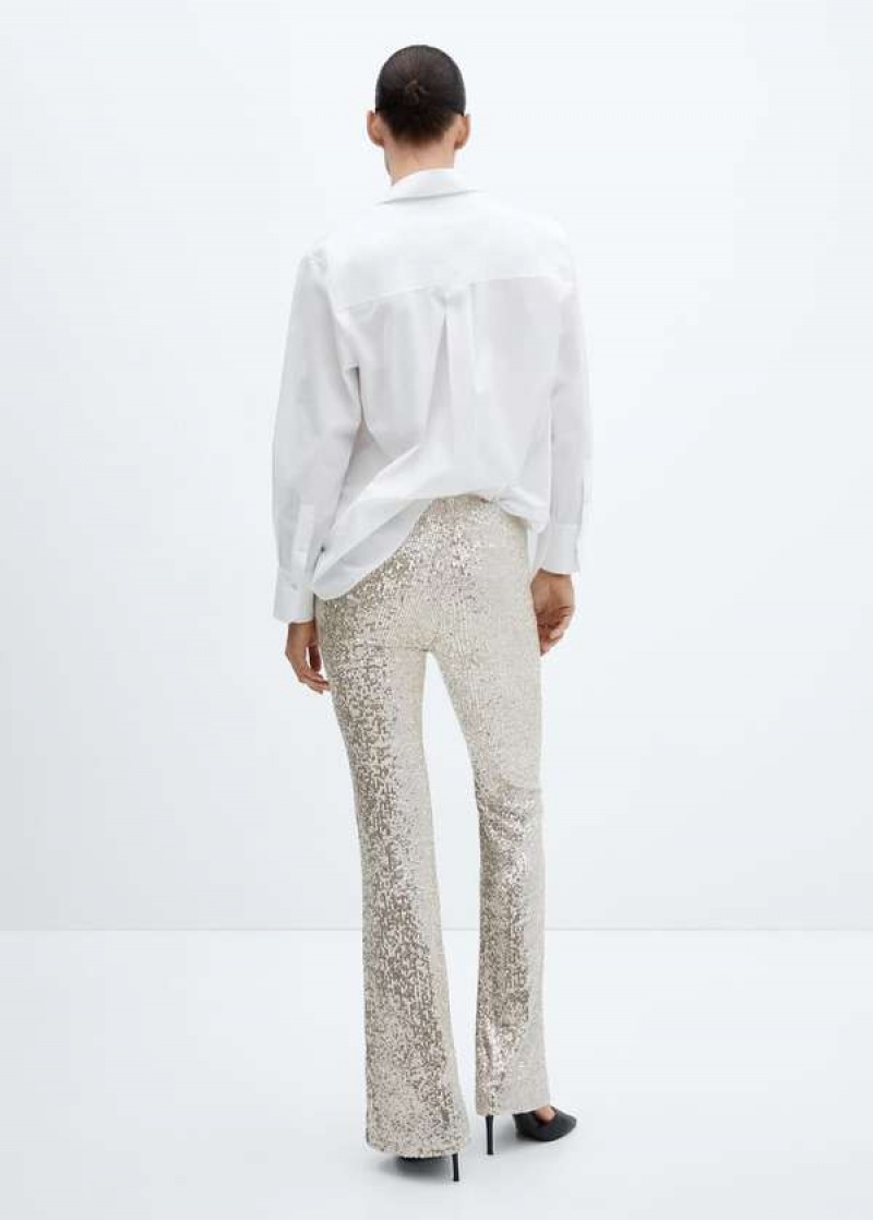 Mango Sequin Flared Trousers | MNG-24490