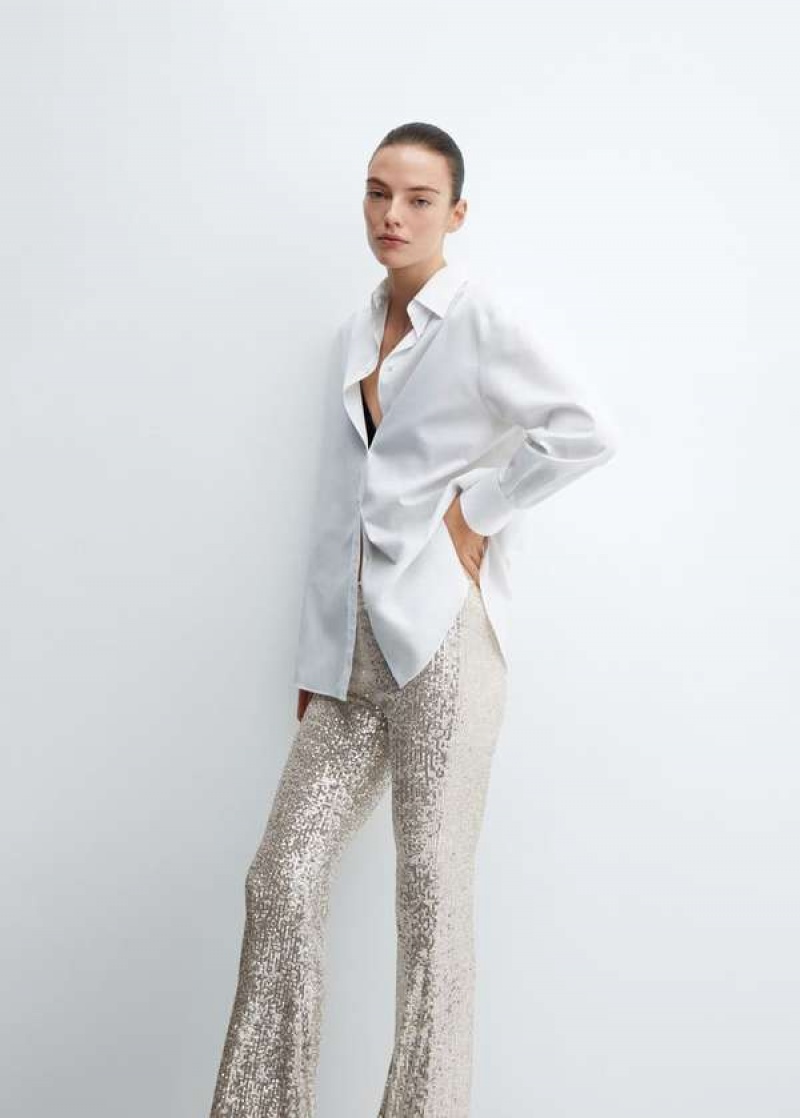 Mango Sequin Flared Trousers | MNG-24490