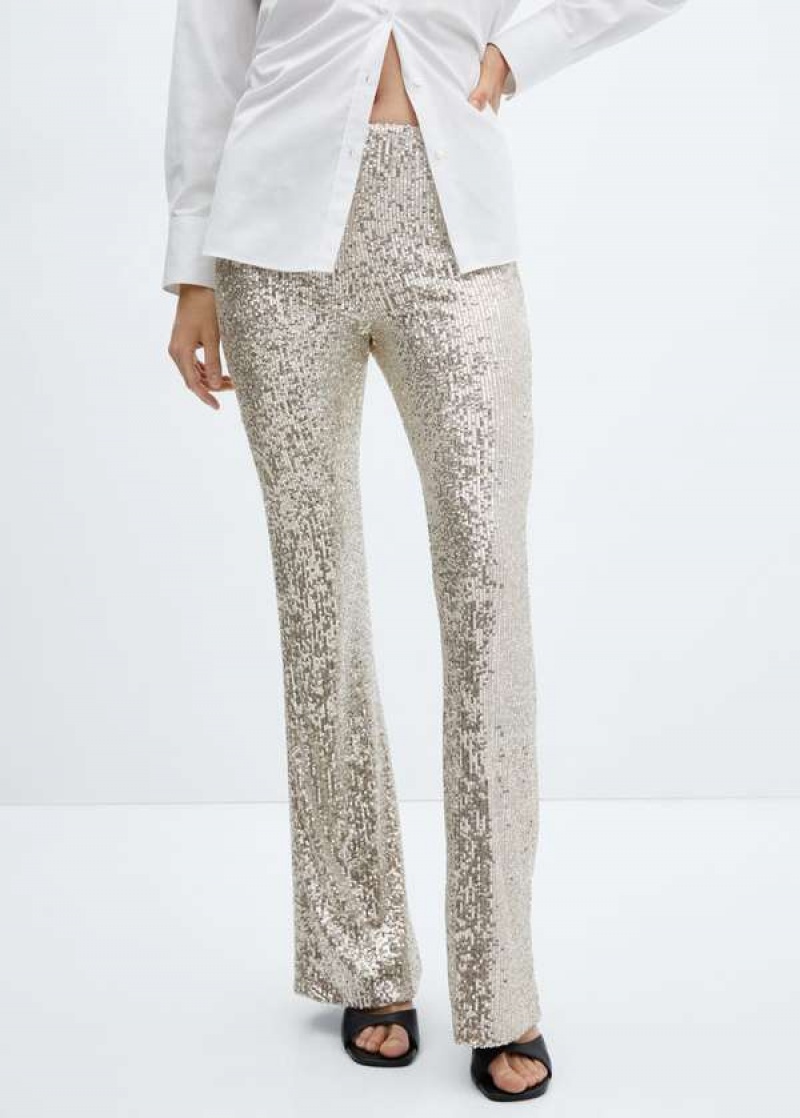 Mango Sequin Flared Trousers | MNG-24490