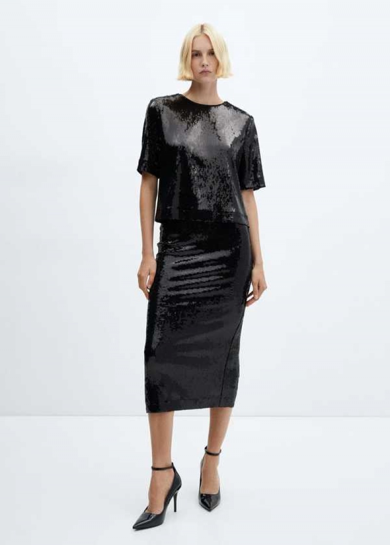 Mango Sequin Midi Skirt | MNG-24052