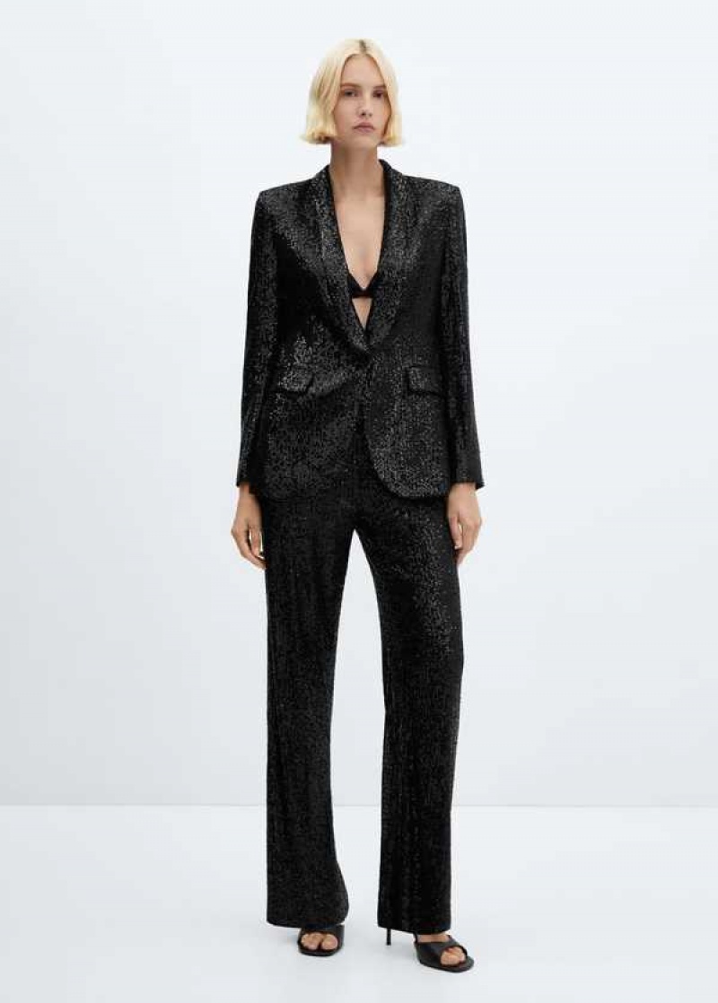 Mango Sequined Suit Pants | MNG-24365