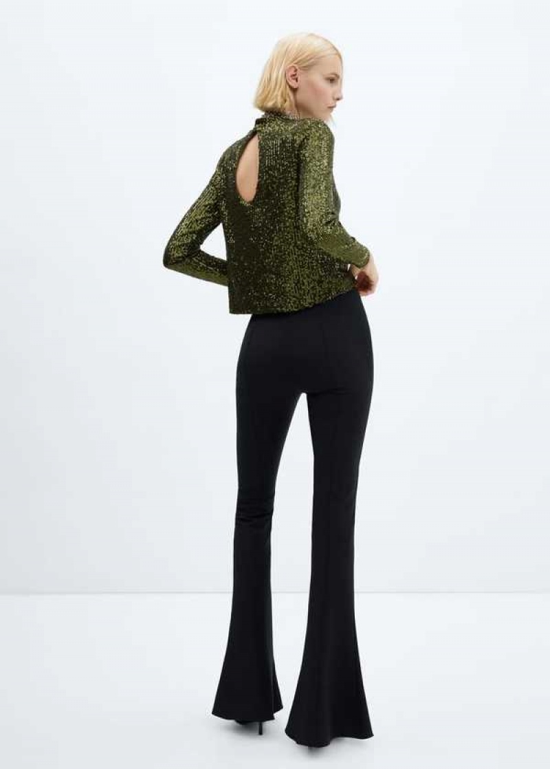 Mango Sequined Turtleneck T-shirt | MNG-24981