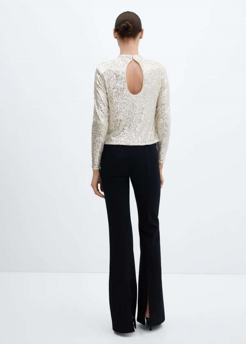 Mango Sequined Turtleneck T-shirt | MNG-24945