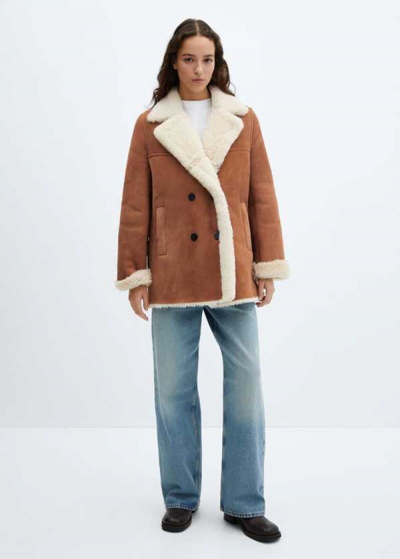 Mango Shearling-lined Coat | MNG-25168