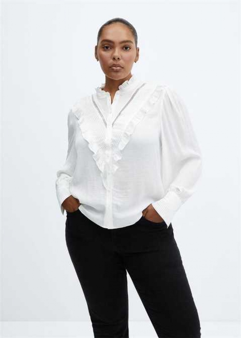 Mango Shirt With Ruffle Detail | MNG-25295