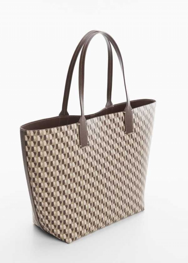 Mango Shopper Bag With Printed Logo | MNG-23170