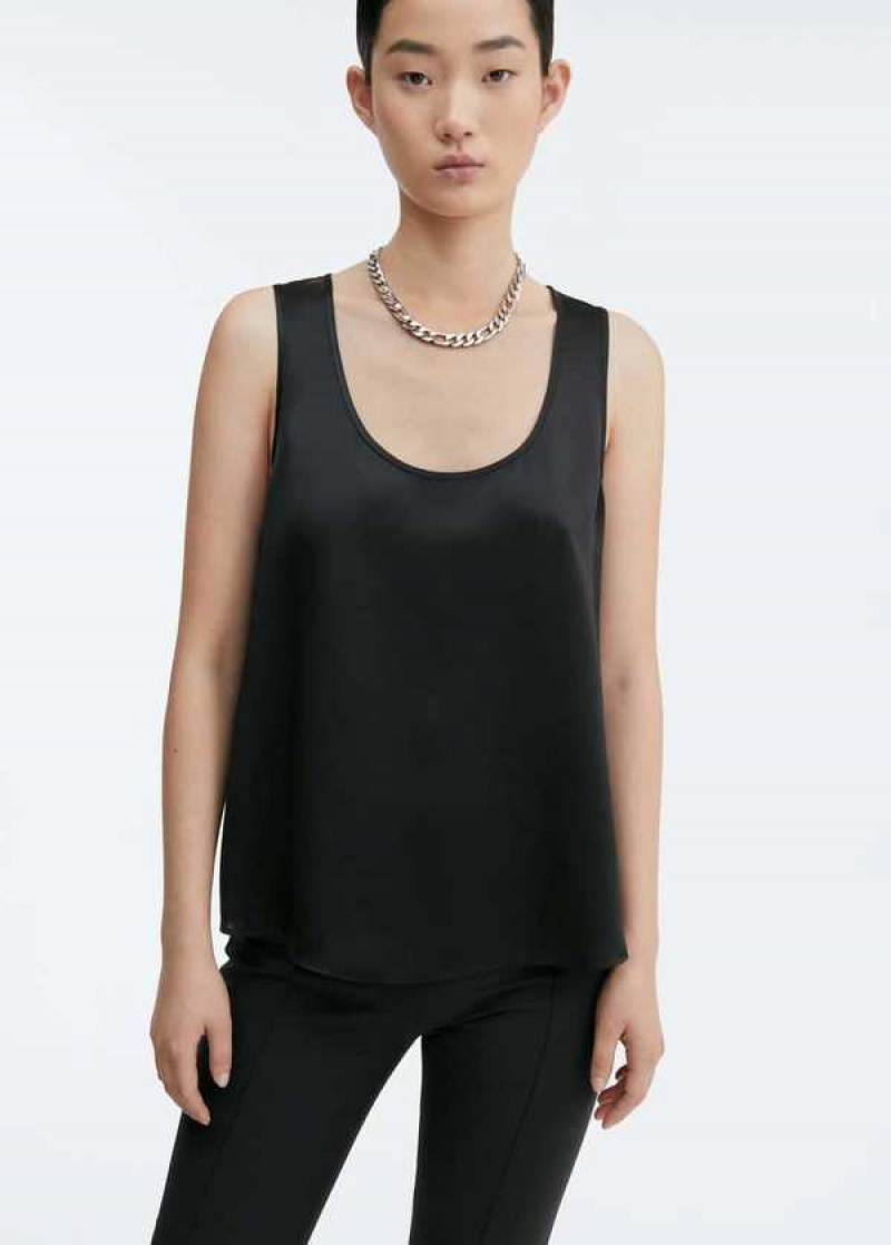 Mango Silk Top With Široké Straps | MNG-25506