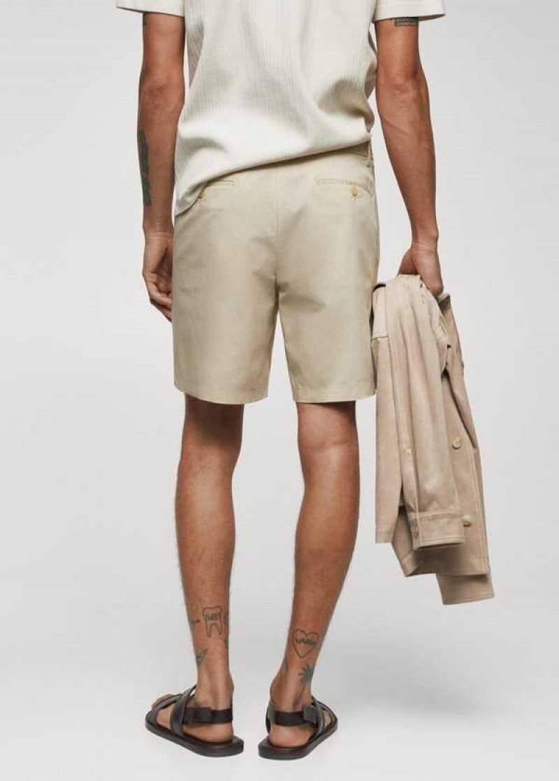 Mango Slim Fit Bavlněné Bermuda Shorts | MNG-22489