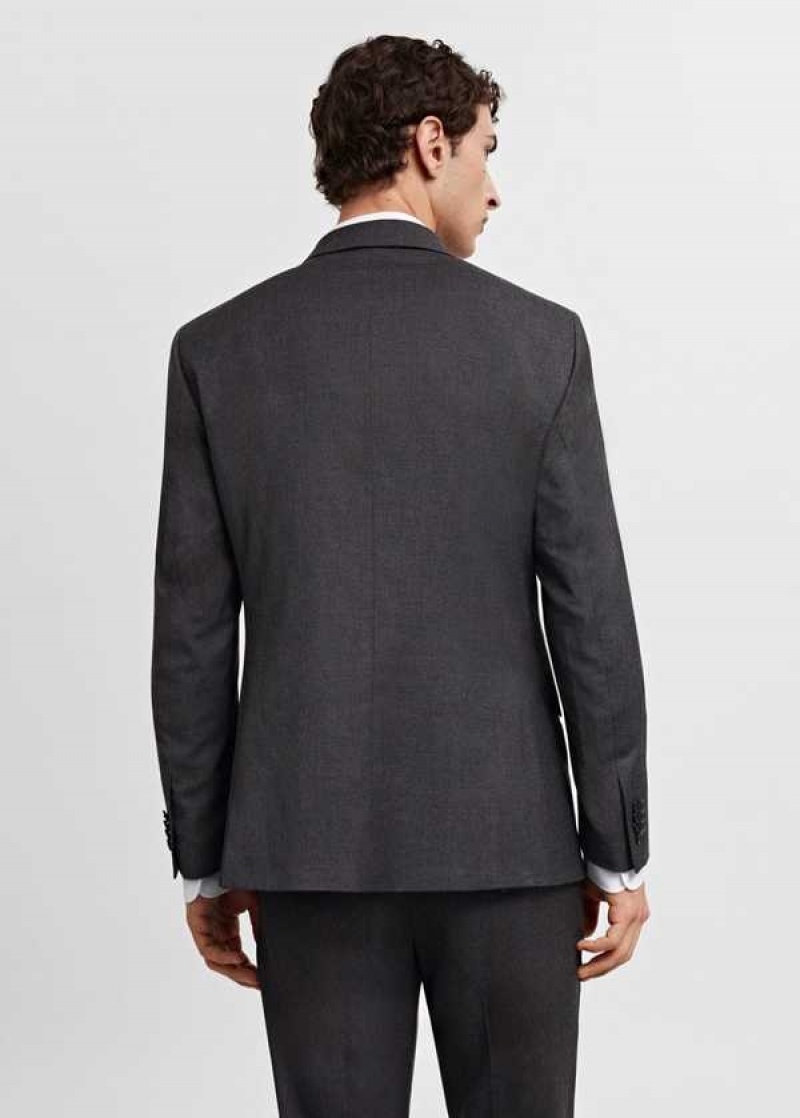 Mango Slim Fit Double-breasted Suit Blazer | MNG-21460