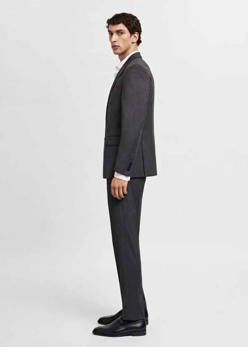 Mango Slim Fit Double-breasted Suit Blazer | MNG-21460