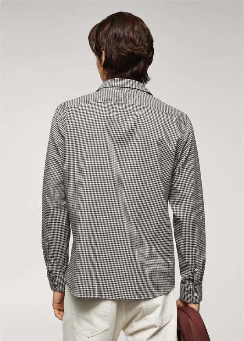 Mango Slim Fit Gingham Check Shirt | MNG-22119