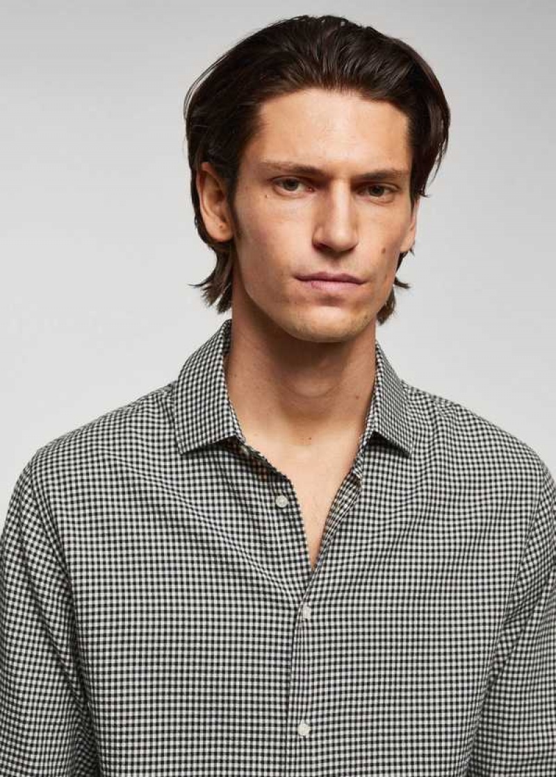 Mango Slim Fit Gingham Check Shirt | MNG-22119