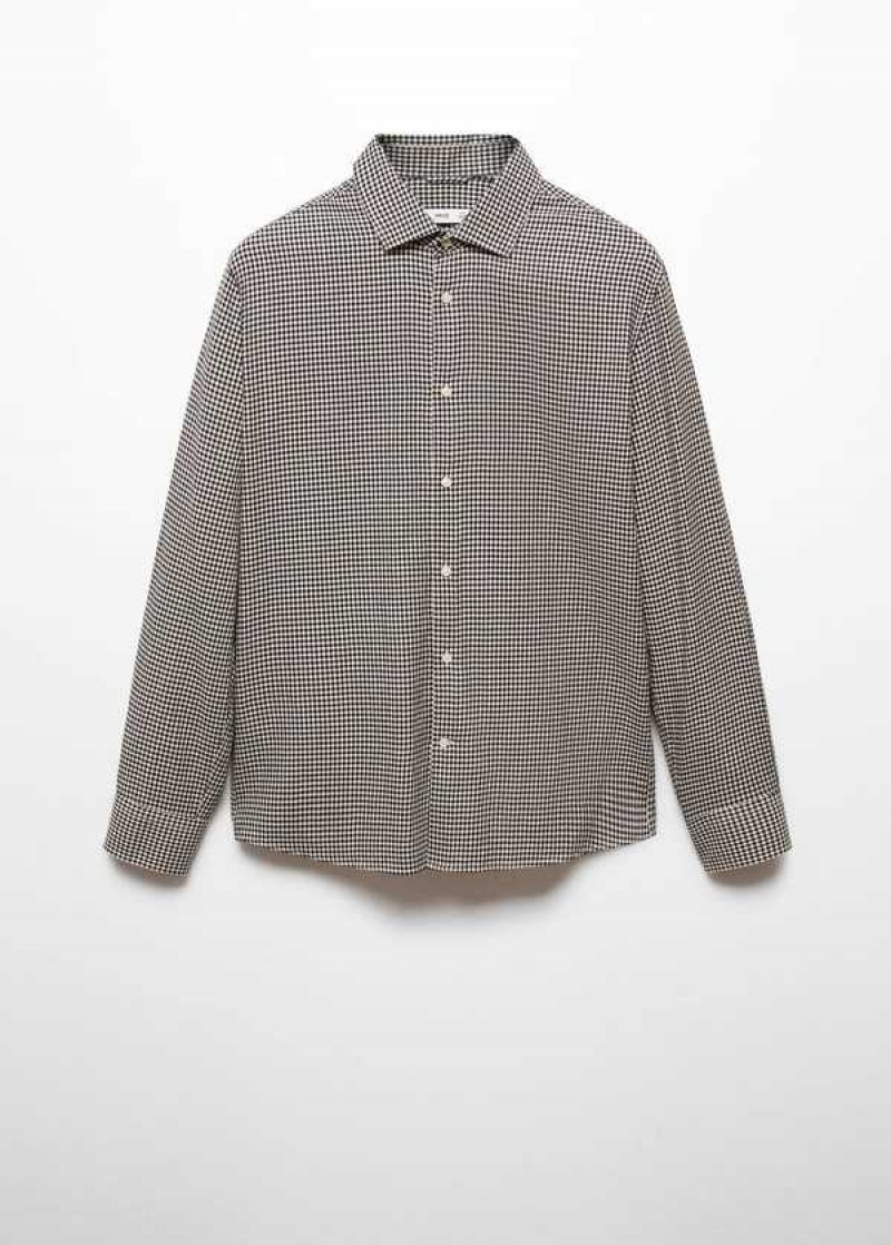 Mango Slim Fit Gingham Check Shirt | MNG-22119