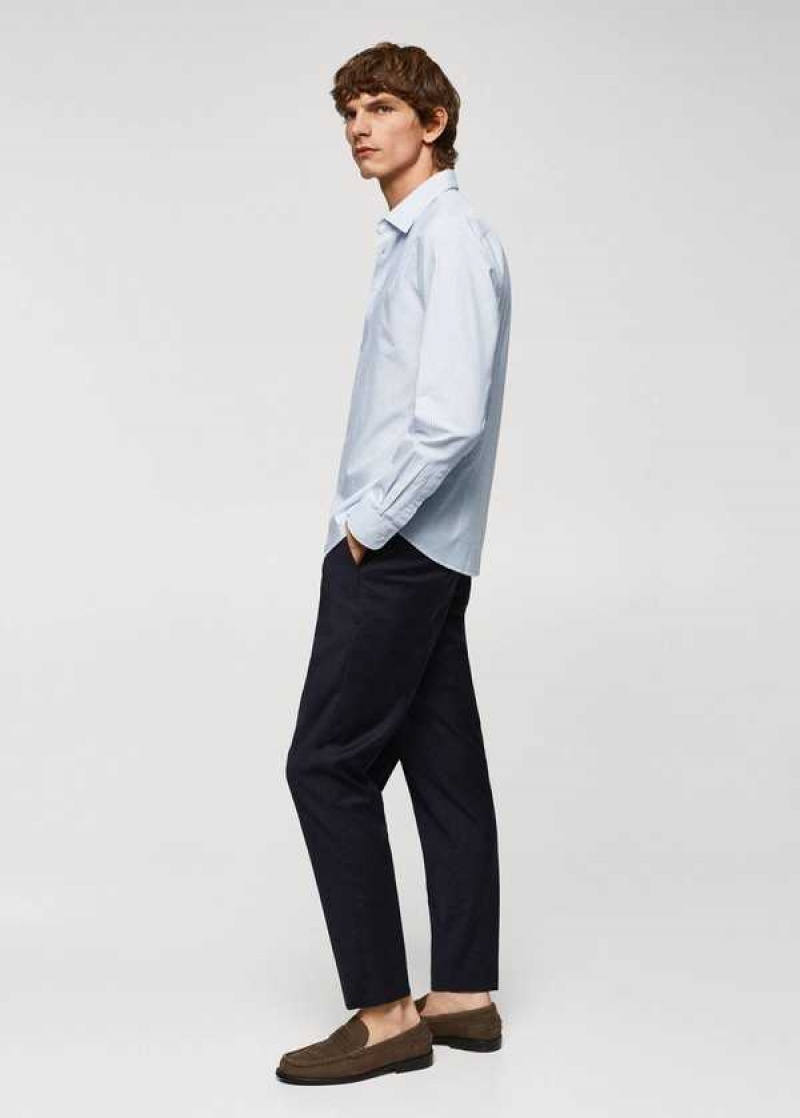 Mango Slim Fit Oxford Bavlněné Shirt | MNG-22011