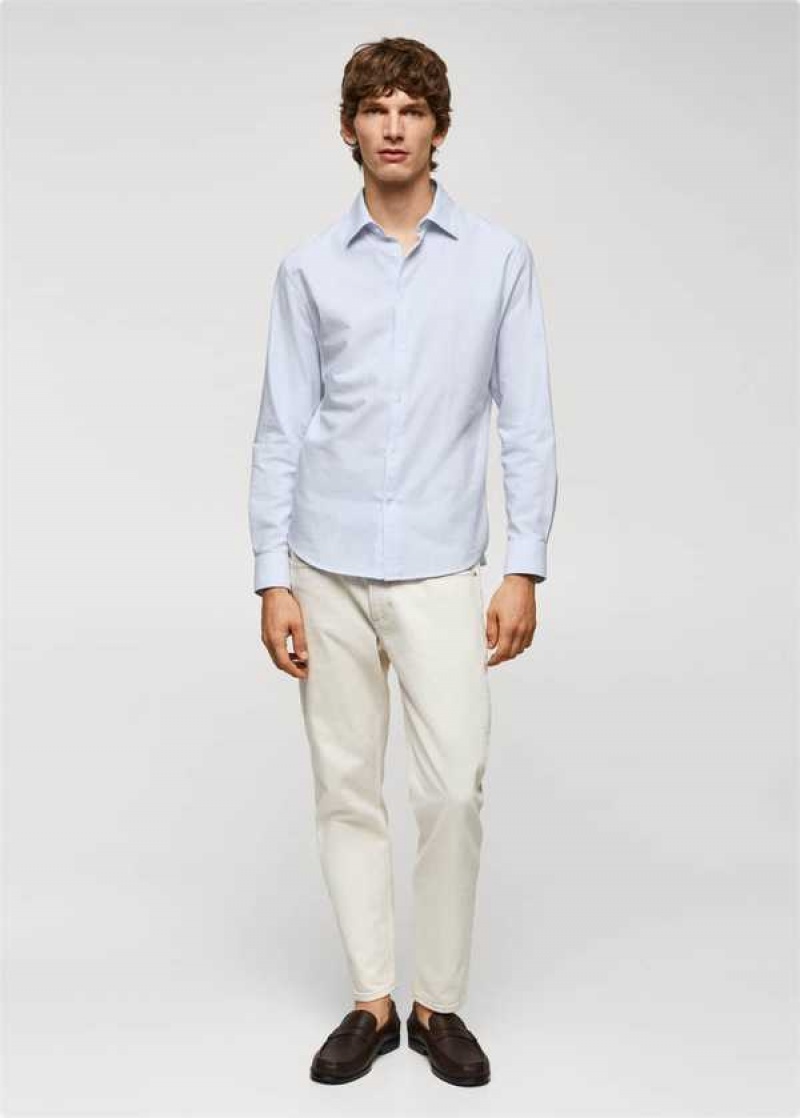 Mango Slim Fit Oxford Bavlněné Shirt | MNG-21969