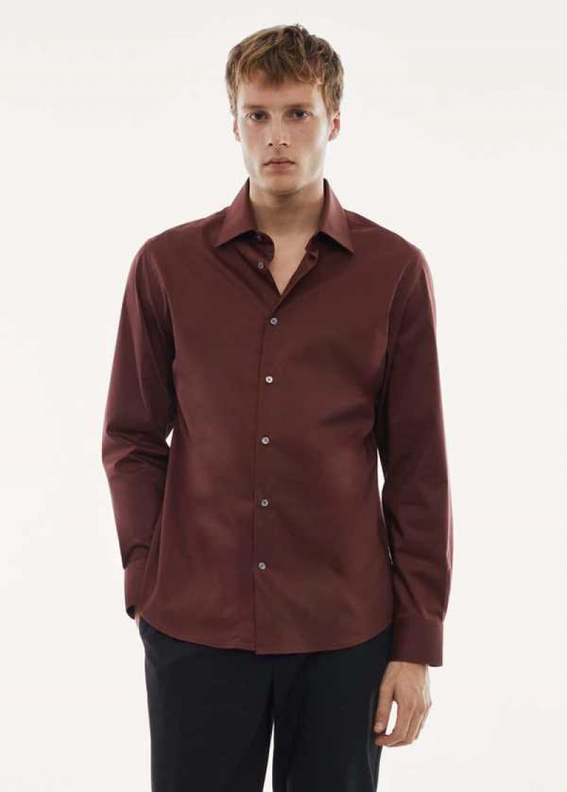 Mango Slim Fit Stretch Bavlněné Shirt | MNG-22214