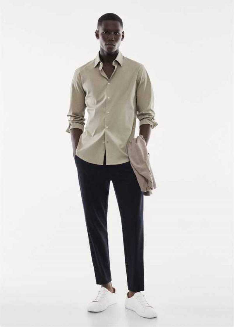 Mango Slim Fit Stretch Bavlněné Shirt | MNG-22084