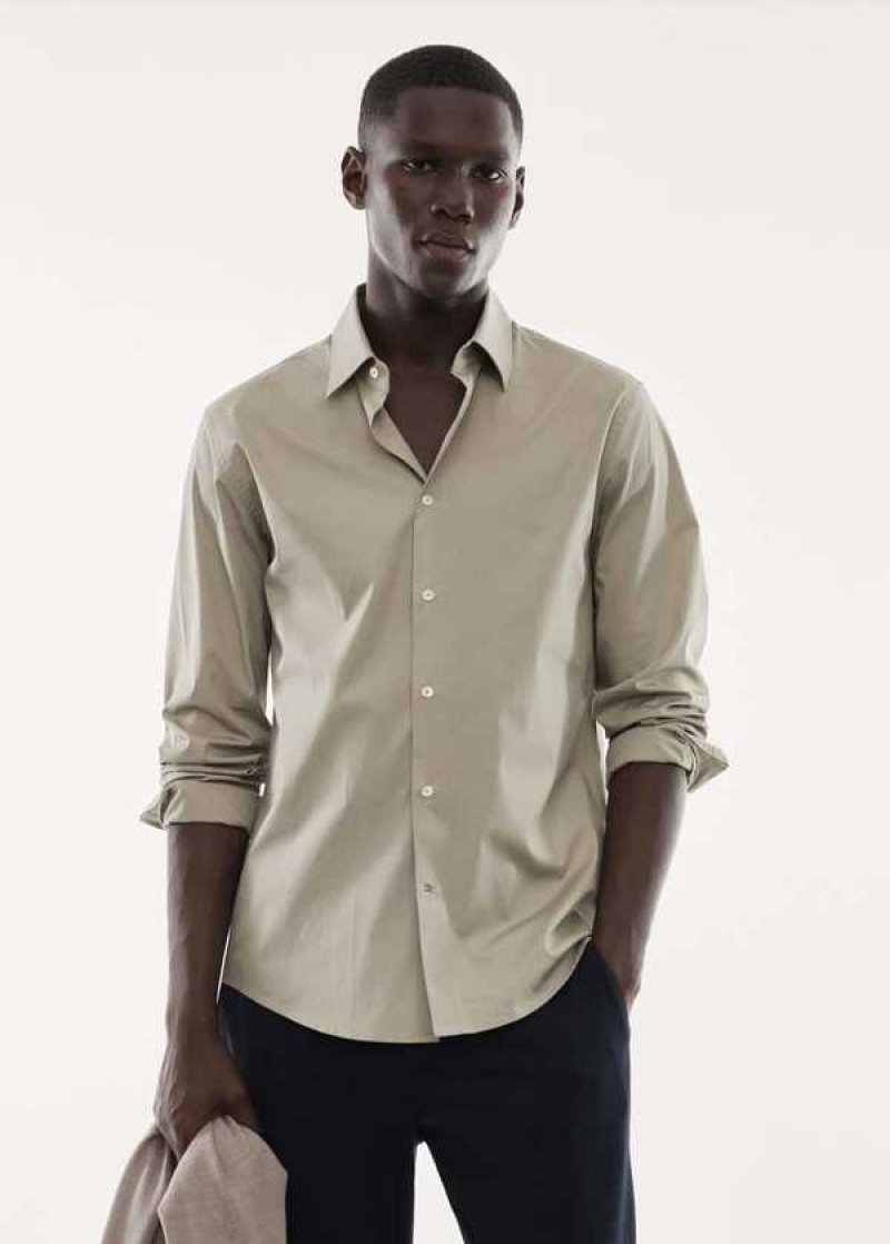 Mango Slim Fit Stretch Bavlněné Shirt | MNG-22084