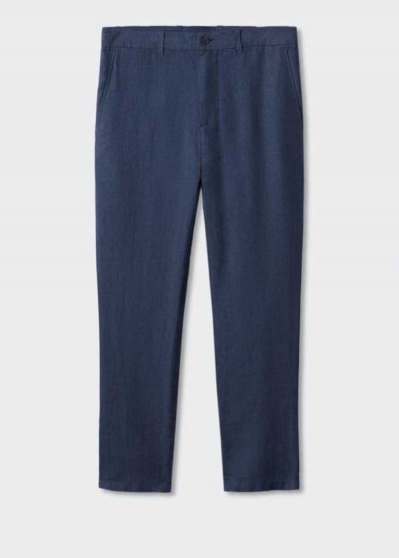 Mango Slim-fit 100% Linen Pants | MNG-22279