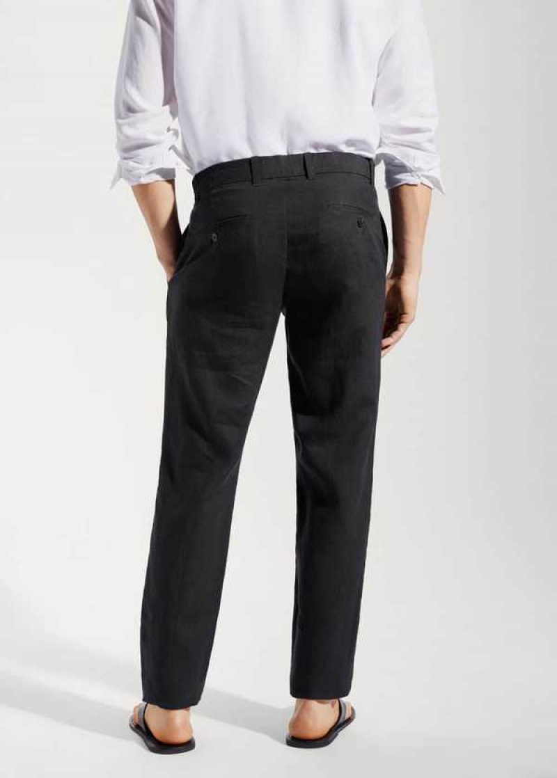 Mango Slim-fit 100% Linen Pants | MNG-22309