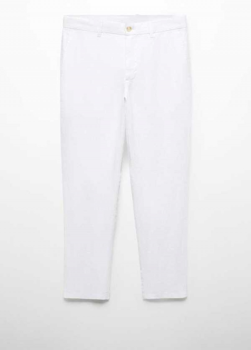 Mango Slim-fit 100% Linen Pants | MNG-22332