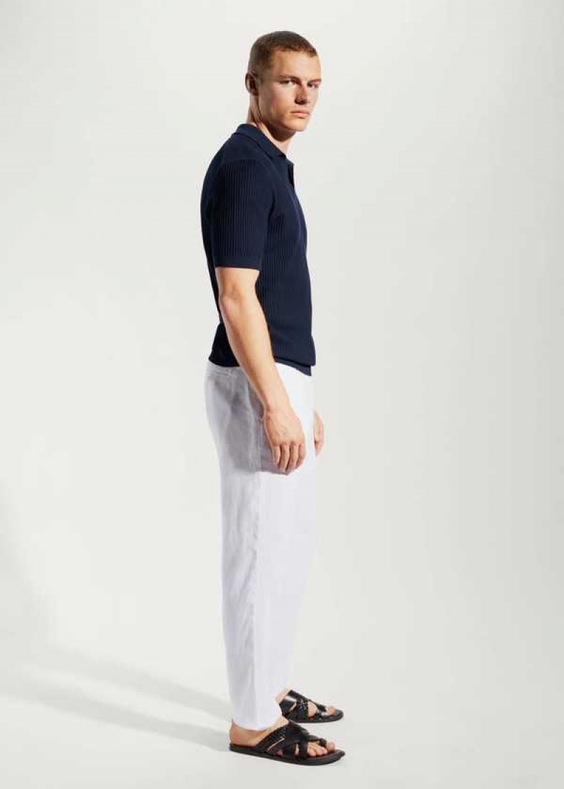 Mango Slim-fit 100% Linen Pants | MNG-22332