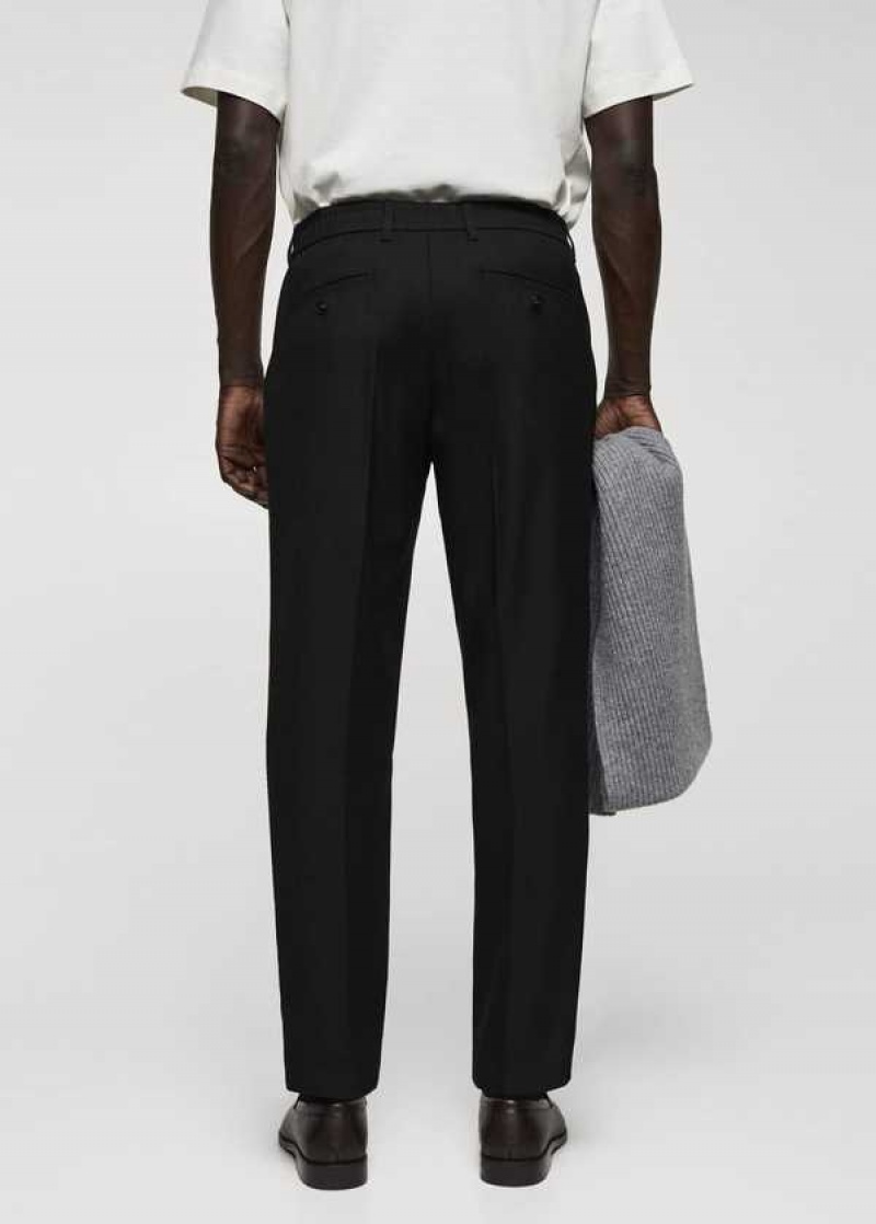 Mango Slim-fit Bavlněné Plisovaný Pants | MNG-22496