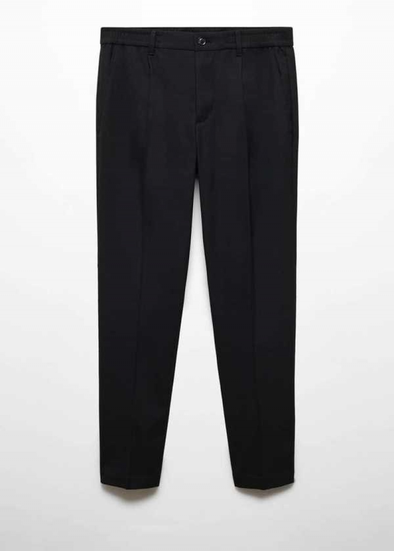 Mango Slim-fit Bavlněné Plisovaný Pants | MNG-22496