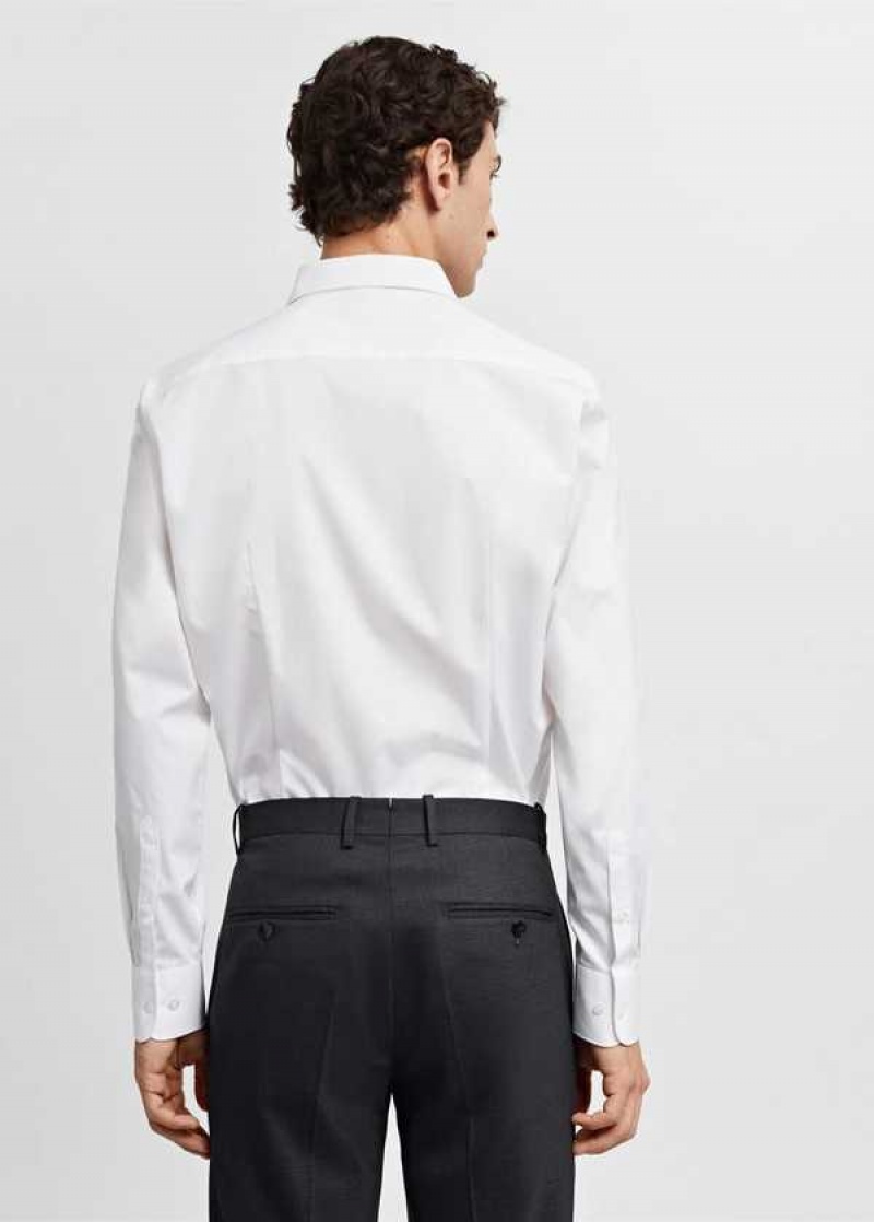 Mango Slim-fit Bavlněné Poplin Suit Shirt | MNG-22261