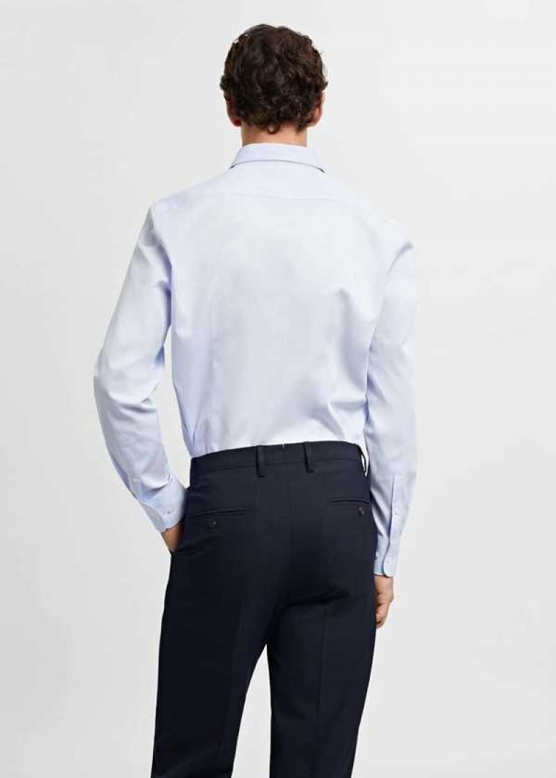 Mango Slim-fit Bavlněné Poplin Suit Shirt | MNG-22251