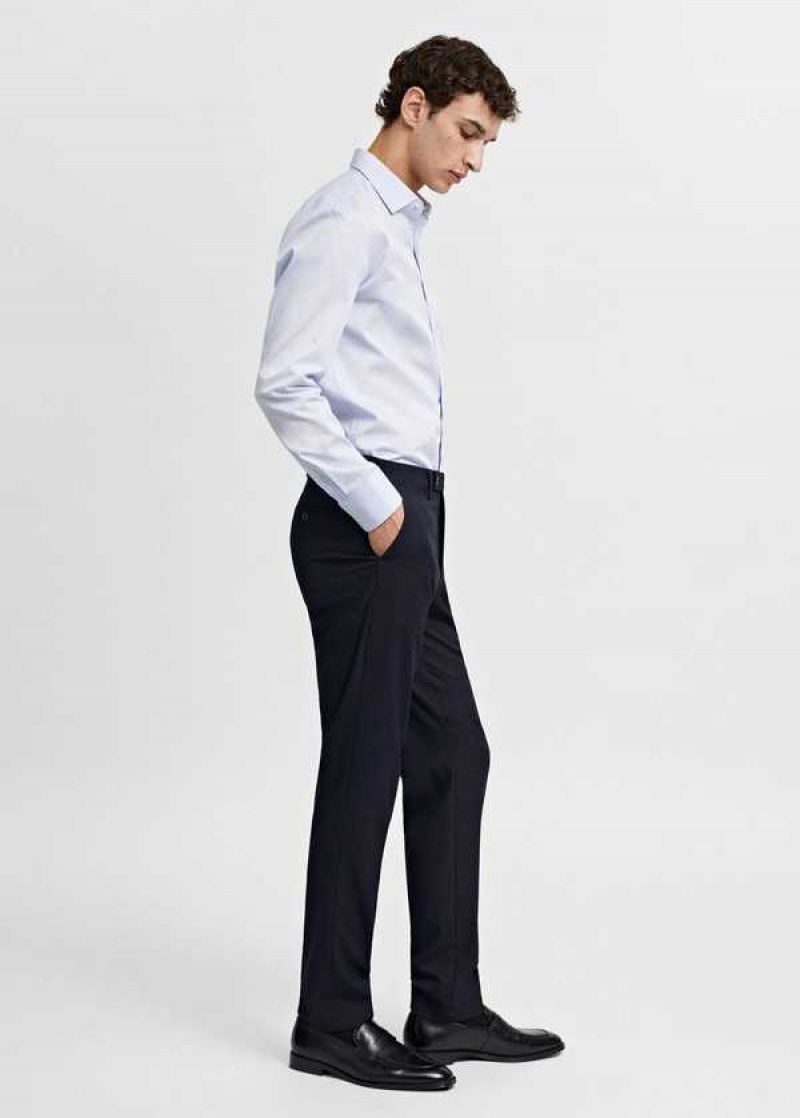 Mango Slim-fit Bavlněné Poplin Suit Shirt | MNG-22251