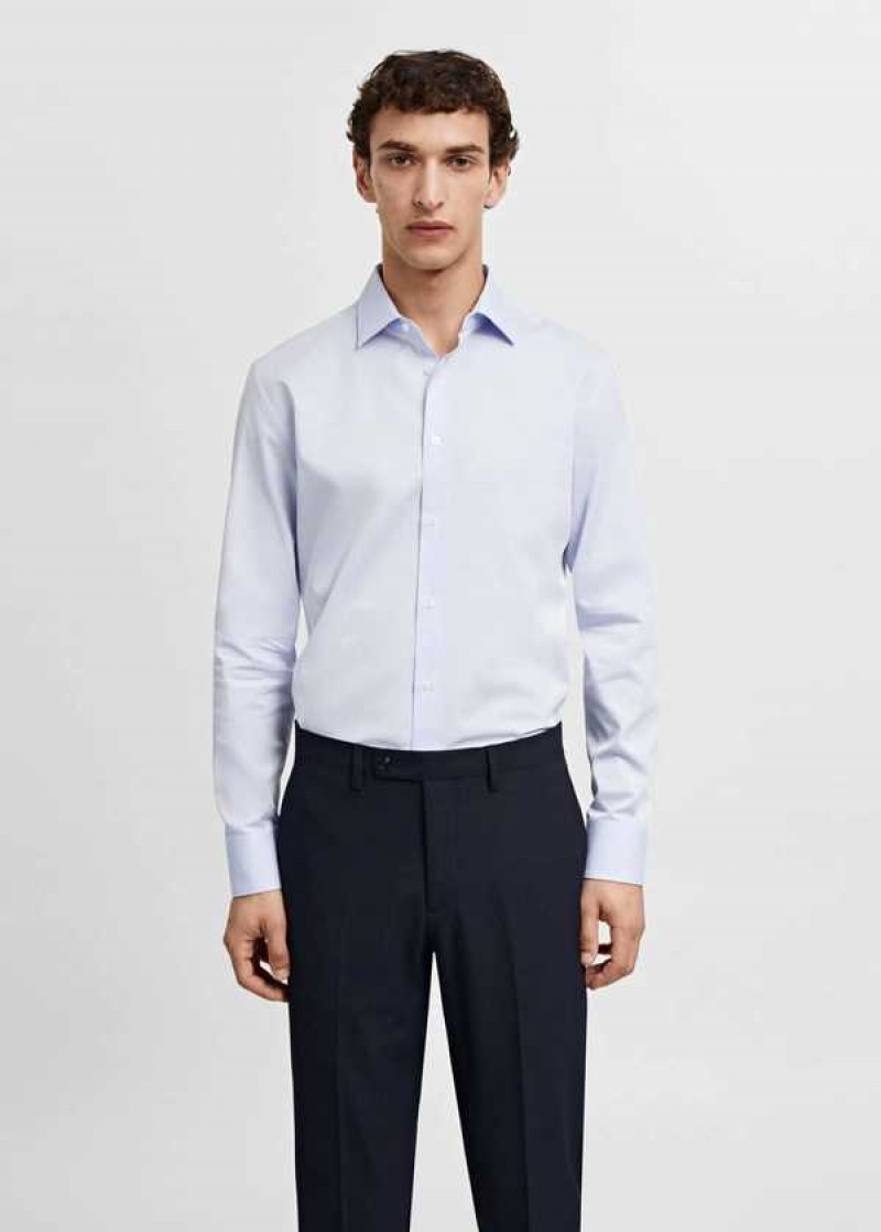 Mango Slim-fit Bavlněné Poplin Suit Shirt | MNG-22251