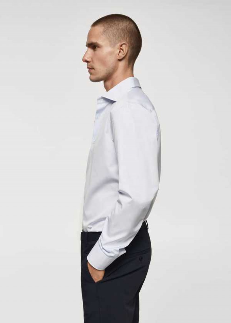 Mango Slim-fit Bavlněné Poplin Suit Shirt | MNG-22151