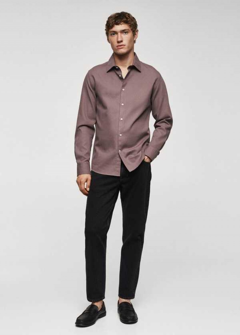 Mango Slim-fit Bavlněné Structured Shirt | MNG-22245