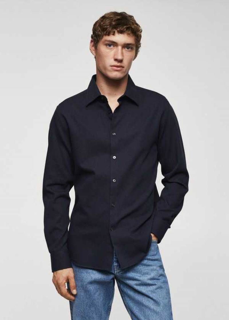 Mango Slim-fit Bavlněné Structured Shirt | MNG-22244