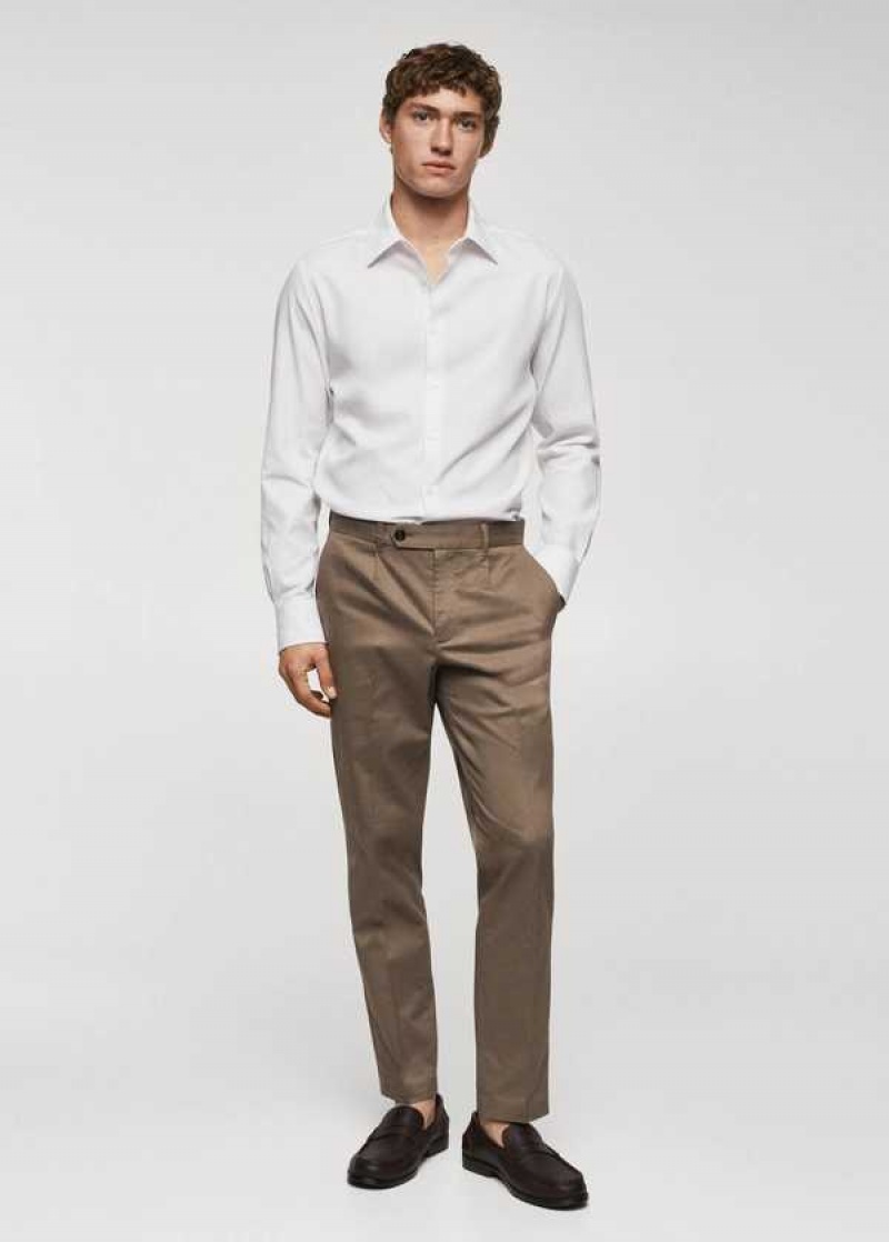 Mango Slim-fit Bavlněné Structured Shirt | MNG-22243